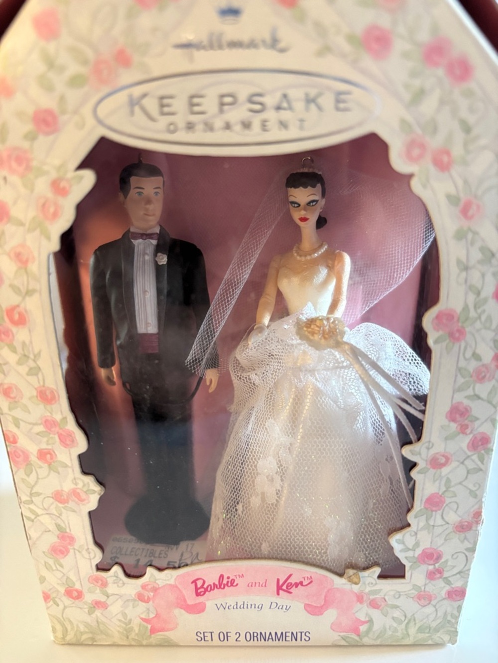 Vintage 1997 Wedding Day Barbie & Ken Ornaments